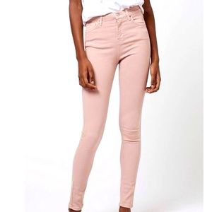 Topshop Moto Joni dusty pink high rise high waisted size 2 size 26 skinny jean